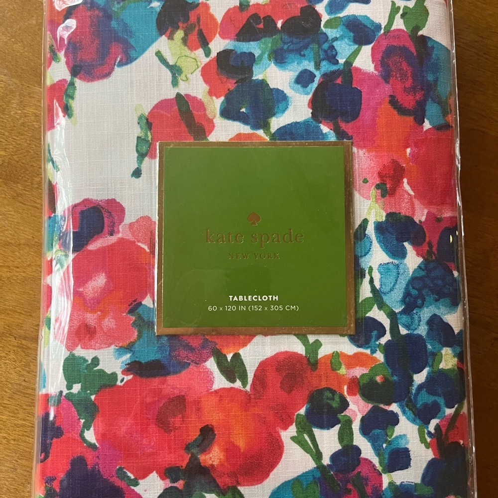 Kate Spade Multicolor Floral Tablecloth 60x 120